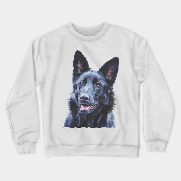 German Shepherd Fine Art Painting Crewneck Sweatshirt by LASHEPARD